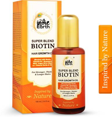 THE INDIE EARTH Super Blend Biotin Hair Growth Serum Blended with Biotin & 22+ Natural Herbs Hair Oil
