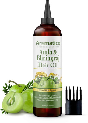 aromatico Amla & Bhringraj Hair Oil with Natural Extract of Herbs Hair Oil(200 ml)