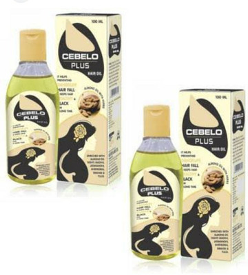 CEBELO Plus hair oil pack of 2 for regrowth, anti-dandruf and anti hairfall Hair Oil(200 ml)