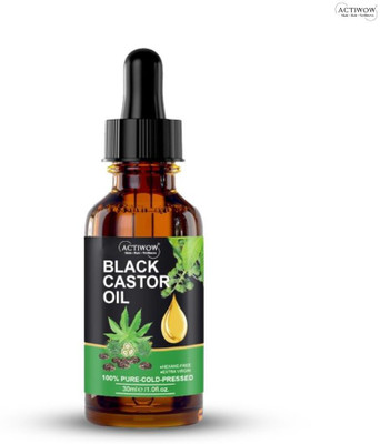 ACTIWOW Black Castor Oil For Beard Shine & Softness Hair Oil(30 ml)