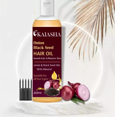 KAIASHA onion anti-hair fall control pure regrowth oil &growth damage (NHJU-789) Hair Oil(200 ml)