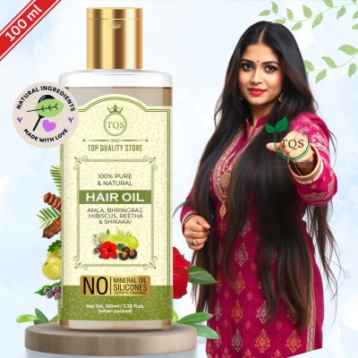 Top Quality Store Amla,Reetha Shikakai & Bhringa Hibiscus hair Re growth Herbal Oil Hair Oil(100 ml)