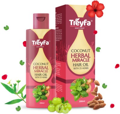 TREYFA Coconut Herbal Miracle hair oil for complete hair care essentials Hair Oil(200 ml)