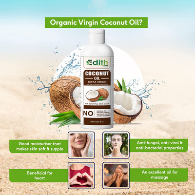 Edith Coconut with Methi & Jasmine For Thick & Strong  Hair Oil(200 ml)