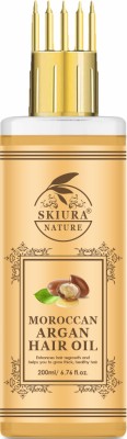 Skiura Nature Moroccan Argan Hair Oil For Fast Hair Growth and Stronger Roots  Hair Oil(200 ml)