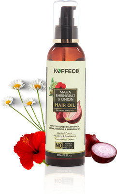 KOFFECO MAHA BHRINGRAJ, ONION, HIBISCUS & ARGAN HAIR OIL (PACK OF 1) Hair Oil(200 ml)
