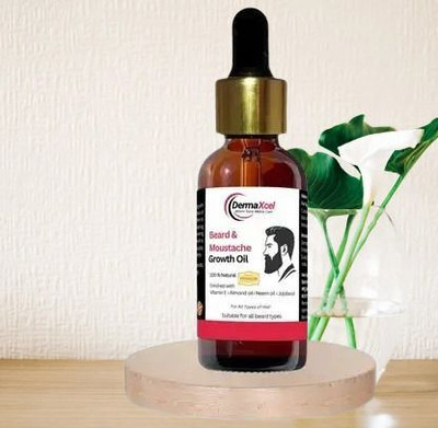 DermaXcel l Premium Beard & Moustache Growth Oil Hair Oil(30 g)