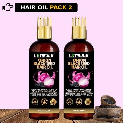 Latibule Black seed Onion Oil for Hair Regrowth Hair Oil for Men and Women Hair Oil(200 ml)