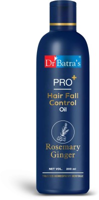 Dr Batra's PRO+ Hair Fall Control Oil || Controls Hair Fall. Nourishes Scalp || Boosts Hair Growth. Contains Ginger, Rosemary, Thuja Extracts || Non-Sticky Formula. Suitable for men and women. 200 ml Hair Oil(200 ml)