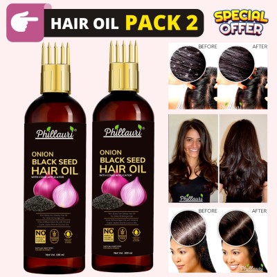 Phillauri Onion Blackseed Ayurvedic Hair oil (Pack 2) Hair Oil  (200 ml)