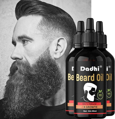 Dadhi Beard Oil – 30ml Nutrient-Packed Beard Growth Tonic (Pack of 3) Hair Oil(30 ml)