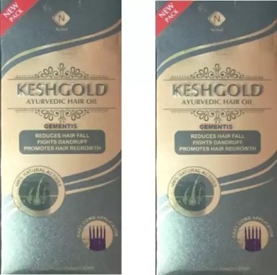 Nukind Kesh Gold Ayurvedic Hair Oil 120ml (2pcs) Hair Oil (240 g) Hair Oil(240 ml)