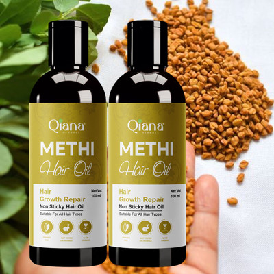 Qiana Methi Hair Oil – Deep Nourishment for Dry Hair - Pack of 2 Hair Oil(100 ml)