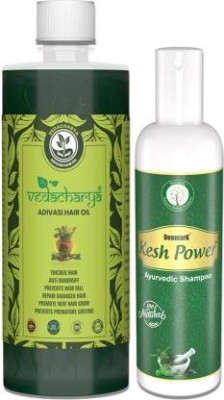 DEEMARK Vedacharya Oil & Kesh Power shampoo Combo for Healthy Hair Hair Oil(600 ml)