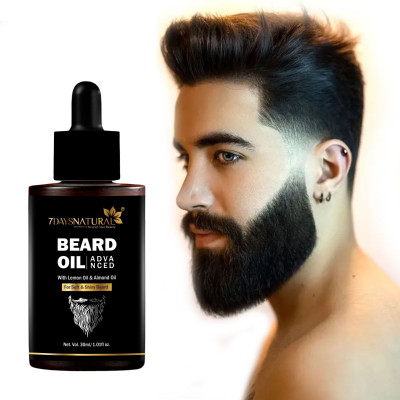 7days natural Beard For Beard Growth and for Men Hair Oil(30 ml)