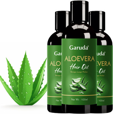 Garuda Aloe Vera Hair Oil – Calms Itchy Scalp & Adds Natural Glow - Pack of 3 Hair Oil(100 ml)