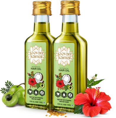 Jeevan Kamal Authentic Hair Oil | Hair Growth & Hair Fall Control | 100ml Pack Of 2 Total Hair Oil(200 ml)