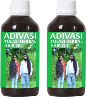 Donnara Organics Adivasi Tulsi Herbal Hair Oil Combo pack of 2 bottles of 125 ml(250 ML) Hair Oil(250 ml)