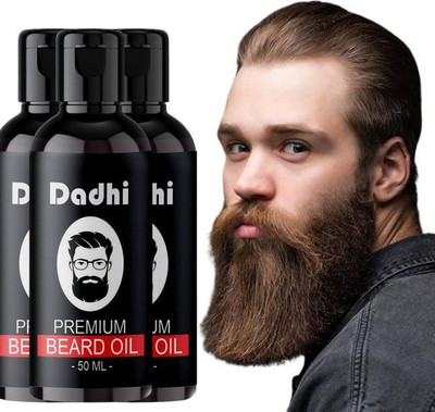 Dadhi BK Beard Hair Oil 50ml Pack of 3 – Thicker, Denser & Strong Beard Hair Oil(50 ml)