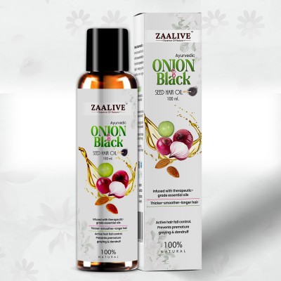 Zaalive Onion and Black Oil The Natural Solution for Hair Regrowth-1 Hair Oil(200 ml)