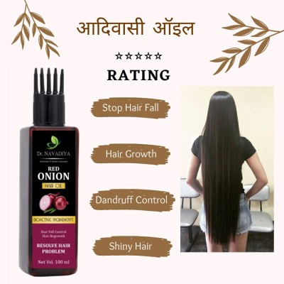 Dr. NAvadiya Adivasi Herbal Premium quality hair oil for hair regrowth - dandruff control Hair Oil(100 ml)