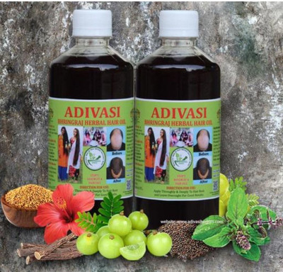 Adivasi BHRINGRAJ HERBAL HAIR OIL(250ML+250ML) Hair Oil(500 ml)