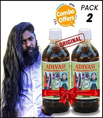 Adivasi Original Ayurvedic Natural Bhringraj Herbal 500ml Combo Hair Oil(500 ml)