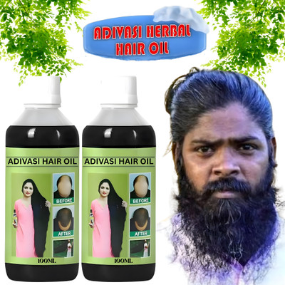 Adivasi Primium Quality Herbal Hair Oil For Long Hairs & Shiny Hairs Hair Oil(200 ml)