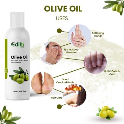 Edith Pure Extra Virgin Olive Oil Hair Oil(200 ml)