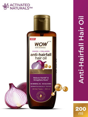 WOW SKIN SCIENCE Onion & Collagen Anti-Hairfall Hair Oil | Nourishes Scalp & Stimulates Roots Hair Oil(200 ml)
