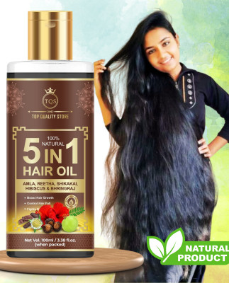 TQS Amla Reetha & Hibiscus Mix 5 IN 1 Hair growth Solution Hair Oil(100 ml)