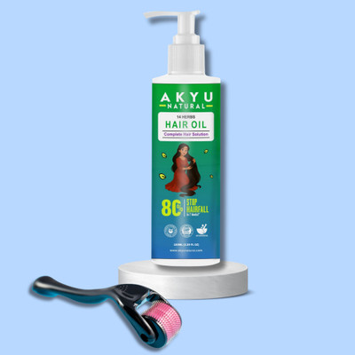 Akyu-Natural Hair Oil With Derma Roller For Men Hair Oil(100 ml)