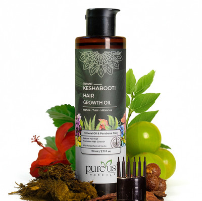 Pureus Herbals Keshabooti Hair Growth Oil fHair Fall Control, Growth & Long Hair Hair Oil(110 ml)
