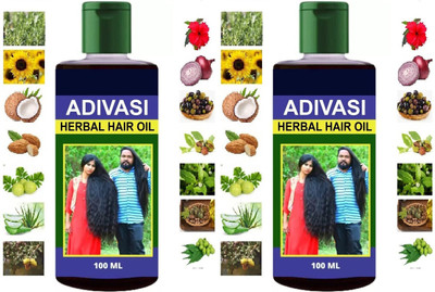 Adivasi Medicine All Type of Hair Problem Herbal Growth Hair Oil(Pack Of 2) Hair Oil(200 ml)