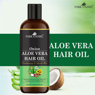 PARK DANIEL Premium Onion Aloe Vera Hair Oil Enriched With Vitamin E- For Conditioning and Smooth Hair (60 ml) Hair Oil(60 ml)