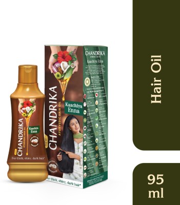 Chandrika Ayurvedic for Greying Control & Hair Growth -With onion, bhringraj & coconut Hair Oil(95 ml)