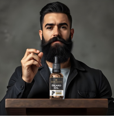 ORGANIC ALLIGATOR premium beard oil to reduce patchy beard / TRIO-GROWTH FORMULATED  Hair Oil(30 ml)