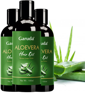 Garuda Aloe Vera Hair Oil – Your Daily Herbal Hair Therapy - Pack of 3 Hair Oil(100 ml)