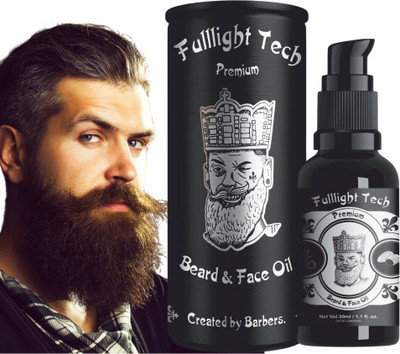 FULLLIGHT TECH Premium Beard Growth and Hair Oil 30 ml | For thicker and Non-Sticky Beard Hair Oil(30 ml)