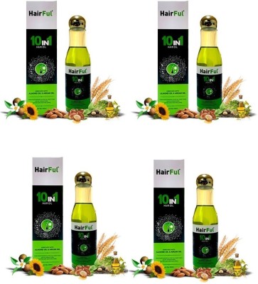 HairFul 10in1 Almond Hair Oil, Argan Oil for Men and Women 200 ML Hair Oil(800 ml)