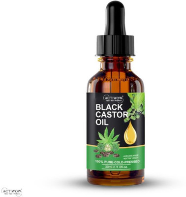 ACTIWOW Black Castor Oil For Hair Regrowth & Thickness Hair Oil(30 ml)