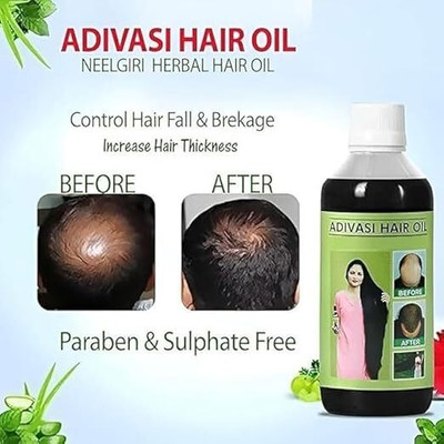 Adivasi Natural Hair Nourishment Oil 125ml Pack of 4 Bottles Hair Oil(500 ml)