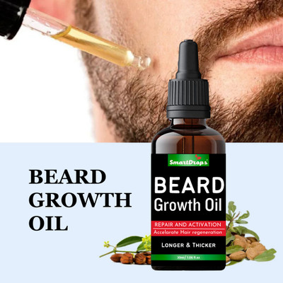 Smartdrops Beard Growth Oil Nourishes And Strengthens Beard With Natural Hair Oil (30 Ml) For Rs. 59 @ 88 %