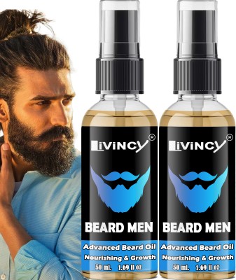 Livincy 4x Supreme Quality Beard Growth Oil With Advanced Formula Based mooch oil Hair Oil(100 ml)