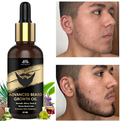 INTIMIFY Beard Growth Oil, With Advanced Formula, Solves Patchy Beard Hair Problem Hair Oil(30 ml)