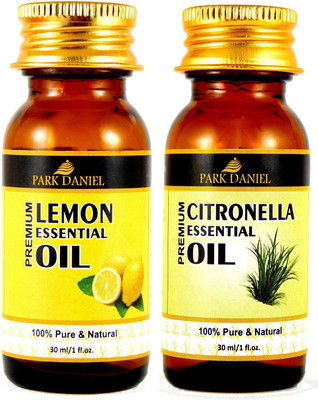 PARK DANIEL Pure and Natural Lemon and Citronella Essential oil combo of 2 bottles of 30 ml(60 ml) Hair Oil(60 ml)