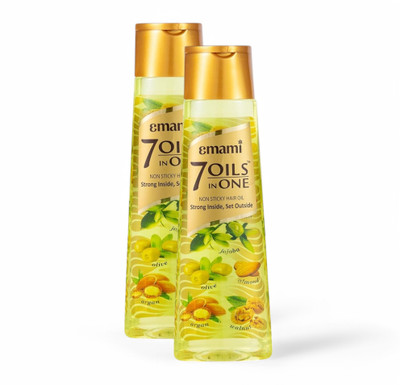 EMAMI 7 Oils in One Non Sticky Hair Oil - 500ml (Pack Of 2) Hair Oil(1000 ml)