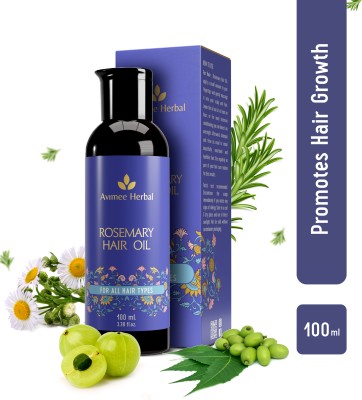 Avimee Herbal Rosemary Oil | For Hair Growth, Strength | Fights Dandruff | Neem, Amla | Hair Oil(100 ml)