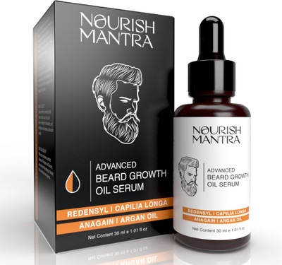 Nourish Mantra Advanced Beard Growth Oil With Argan Oil For Thicker And Healthier Hair Oil(30 ml)