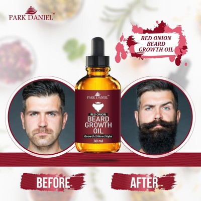 PARK DANIEL Red Onion Beard Growth Oil- For Beard Growth, Style & Shine(30 ml) Hair Oil(30 ml)